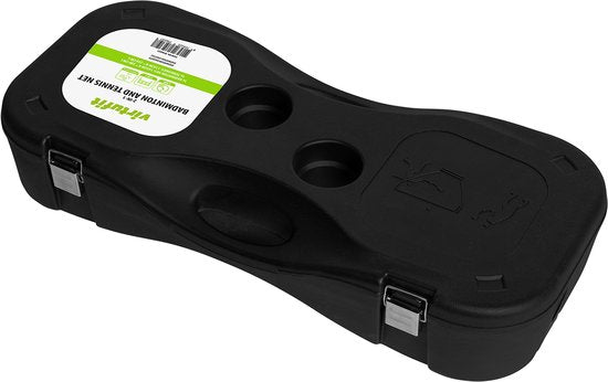 VirtuFit 2-in-1 tragbares Badminton- und Tennis-Set – Gelb - Inklusive Koffer und Schläger - Verstellbares Netz - Auch für Volleyball und Fußball geeignet - Komplettset - Badmintonschläger - Badminton-Set - Badminton-Federbälle