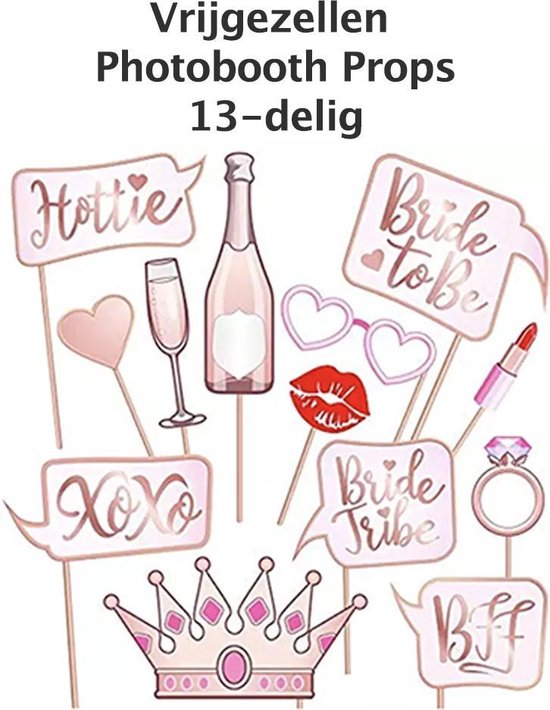 Happy Goods Bride to Be Dekorationen - Ballons & Zubehör - 38 Stück - Bachelorette Party Woman - Bride to Be Schärpe - Team Bride - Bachelorette Party - Slingers