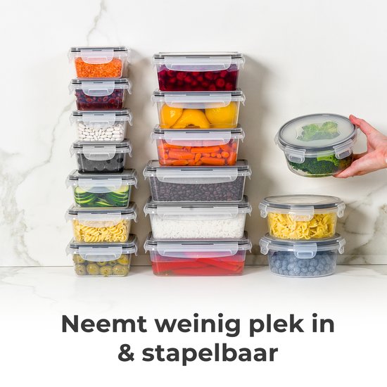 Stosh Freshness Schalen - Meal Prep Schalen - Gefrierschalen - Lebensmittelbehälter - 24 Stück - Kunststoff - BPA frei