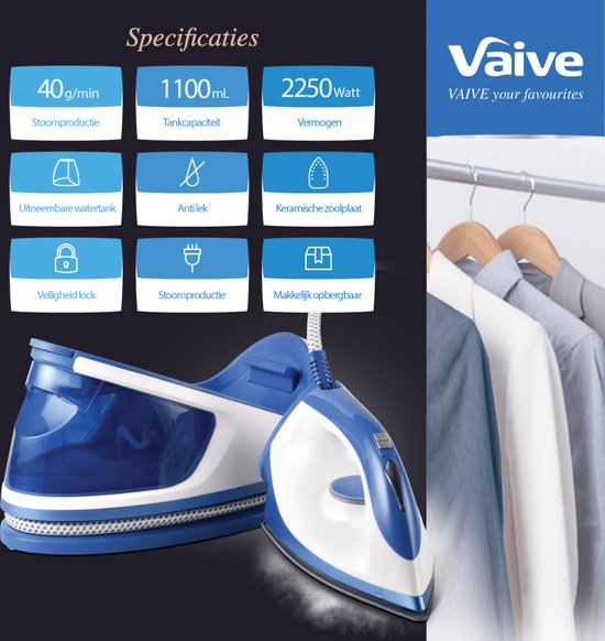 VAIVE SteamPrecision Bügeleisen mit Dampfgenerator - Dampfbügeleisen - Bügeleisen - Keramiksohle