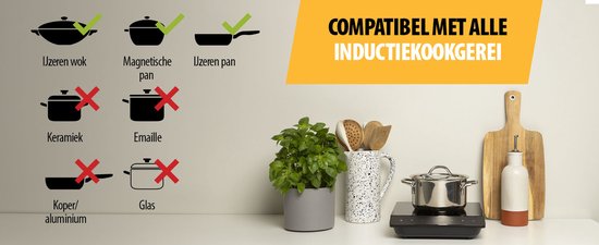Tristar Deluxe Induktionskochfeld 2000W - IK-6161 - 1 Kochzone - Timer bis zu 180 min - Schwarz