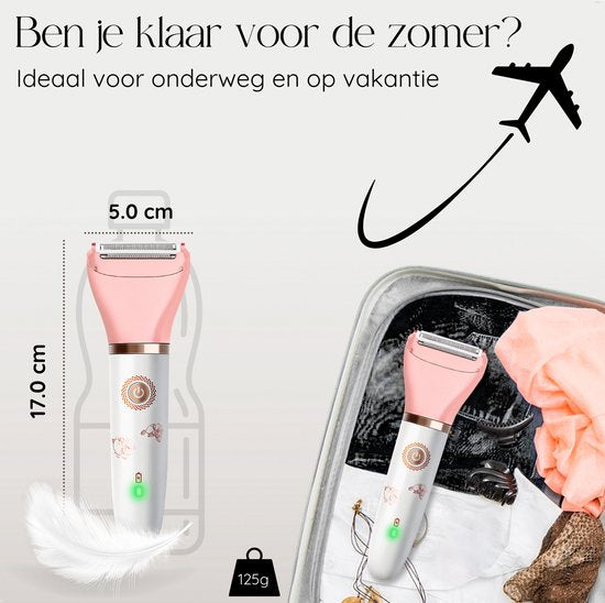 Sansbeauté® 2-in-1 Ladyshave - Elektrisch - Für Gesicht, Achseln & Beine - USB aufladbar