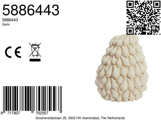 Light & Living Vase Knoblauch 47cm - Creme