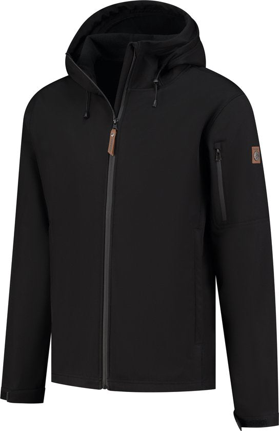 Travelin' Jack Sverre Men - Softshell-Jacke für Männer - Fleece-Futter - Schwarz