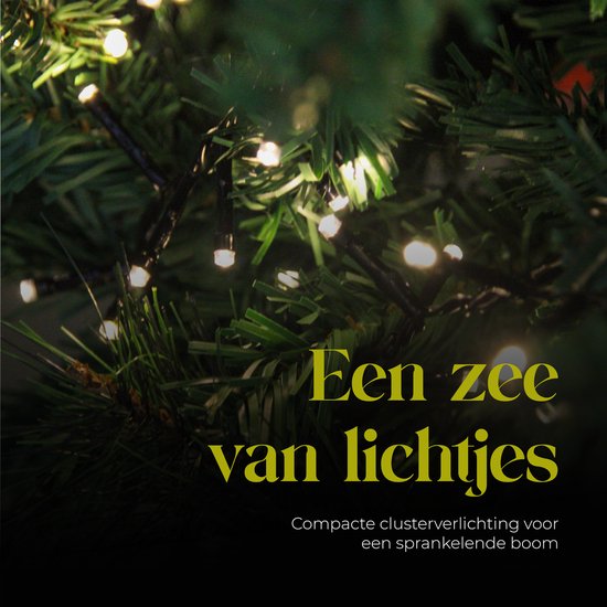 Giftmas Christmas Tree Lights - Weihnachtsbeleuchtung für den Außenbereich - 9M Cluster Lights - 450 warmweiße LEDs - Innen- und Außenbereich - Lichter mit warmer Atmosphäre