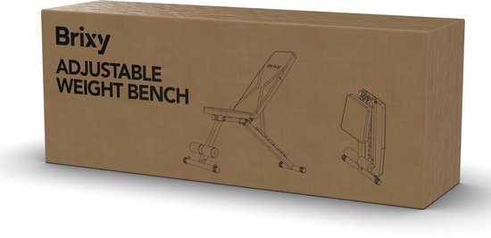 Brixy Fitness Halter Bench - Übung Bank - bis zu 300KG - Bankdrücken Bank - Übung Bank - einstellbar - faltbar - schwarz
