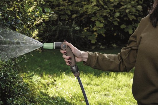 Spritzpistole G.F. Garden RECO 3 Jet Easy – 3 Sprühstufen – ergonomisch – Daumenregler – recycelter Kunststoff – Gartenbewässerung und Reinigung