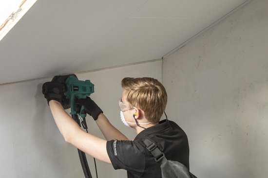 VONROC Schleifmaschine - 750W - Ø180MM - Decke & Wand - Inkl. Schlauch & Staubbeutel