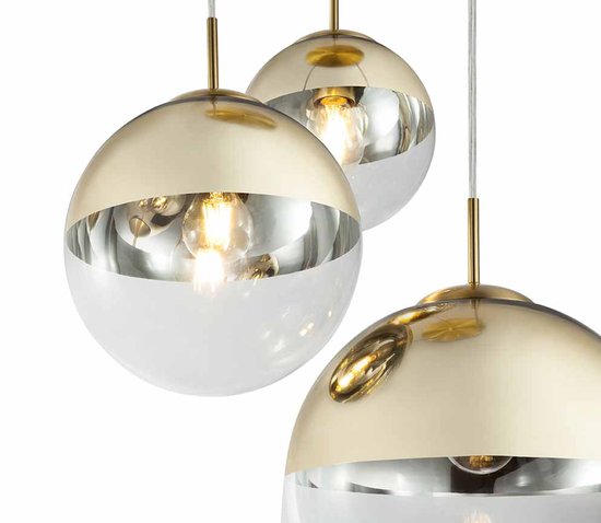 Globo - Hängeleuchte - Varus - Gold - Glas - Ø 51cm - E27 - 15855-3