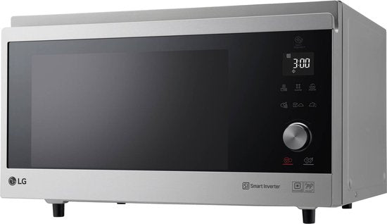LG MJ3965ACS NeoChef Kombi-Mikrowelle - 4-in-1 Heißluftofen - Grill, Dampf & Backofen - Touchscreen-Bedienung - Grau/Silber