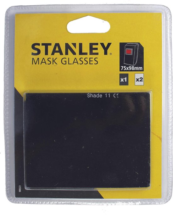 STANLEY 2000 E11 - Sicherheitsglas für Schweißmaske - 75x98 mm - 2 Stück