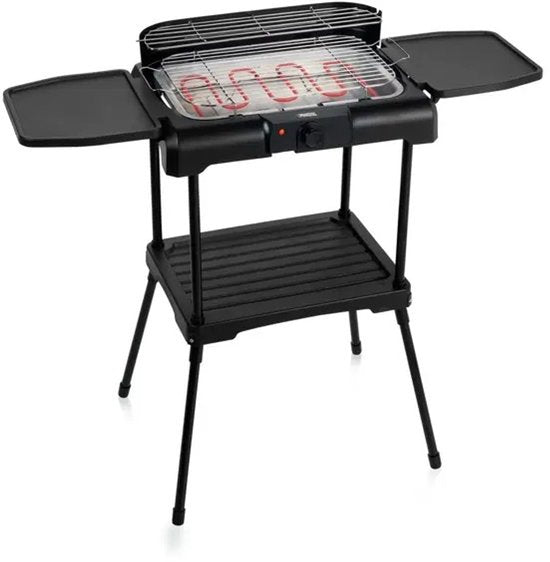 Elektrogrill - Princess 112250 Elektrogrill mit Seitenablagen - BBQ - 40x25cm - Kann mit und ohne Ständer verwendet werden - Mit Seitenablagen - Kann auch als Tischgrill verwendet werden - 2200W