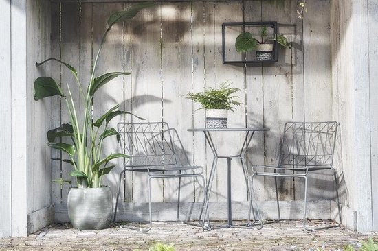 Mica Decorations Bueno Gartenstuhl - L53 x B55 x H77 cm - Grau