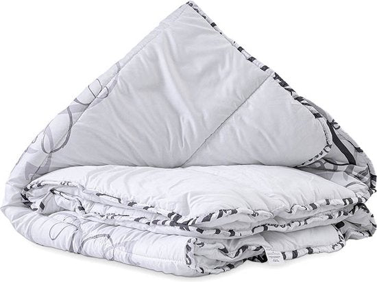 Sleeptime Bettdecke ohne Bezug - Bedruckte Bettdecke - Farbige Bettdecke - Bettdecke mit Druck - 200x200 cm - Weiß