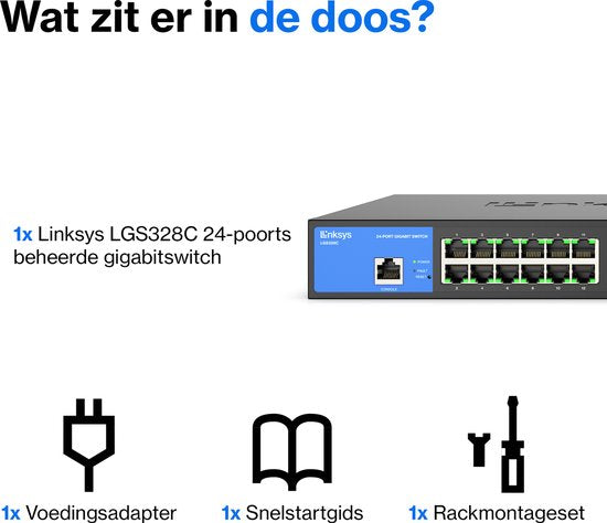 Linksys LGS328C - Netzwerk-Switch - Gigabit - Verwaltet - 24 Ports - 4 SFP+ Ports - Schwarz