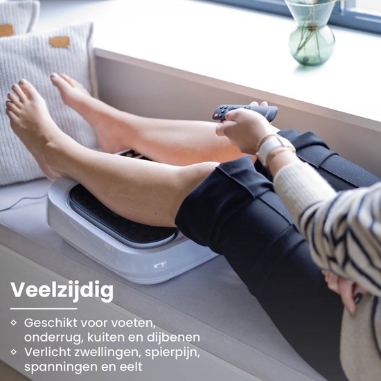 Nexxt Bein- und Fußmassagegerät für Zuhause mit 20 Geschwindigkeiten - Shiatsu-Massagekissen zur Entspannung - automatischer und manueller Modus - 30W