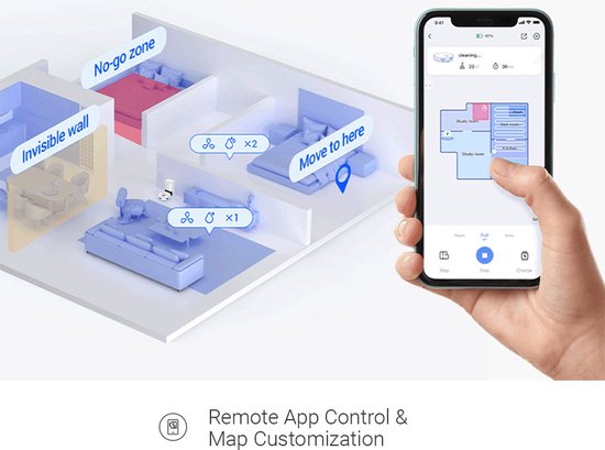 EZVIZ Staubsauger- und Wischroboter - RE5 Plus - App-Steuerung - Selbstreinigung - Wischen und Saugen