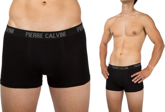Pierre Calvini - Herren Boxershorts - Herrenunterwäsche - 12 Stück - Größe L - Schwarz - Boxershorts Short Pipe