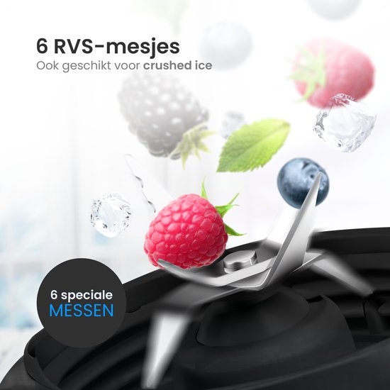KitchenApp Blender to go - Retro-Mixer - Smoothie-Maker - Inklusive zwei Bechern und diversem Zubehör - Schwarz