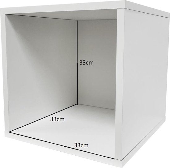 VDD - Schallplattenschrank - Vinyl Plattenschrank - LP-Schallplattenregal - Weiß