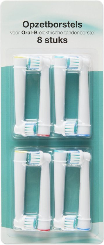 Mycare+ Bürstenköpfe - 16 Stück - Ersatzbürsten für Oral B - Bürstenköpfe für elektrische Zahnbürste - Weiß
