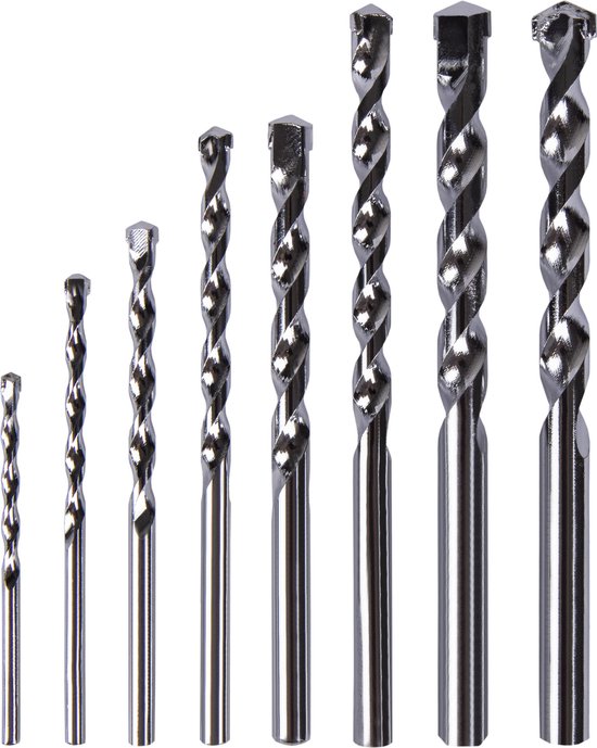 VONROC Steinbohrer-Set - 8 Stück - Ø3-10MM