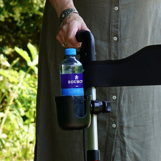 Safe Life® universal Cup Holder & Phone Holder - für Rollator, Rollstuhl, Kinderwagen & mehr