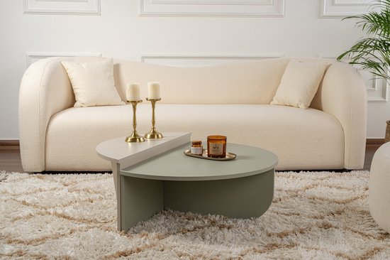 Couchtisch aus Holz "Orion" 90 x 60 x 30 cm - Esche grün