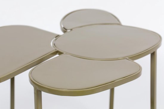 Zuiver Moondrop Multi - Beistelltisch - Lehm - Olivgrün - Metall