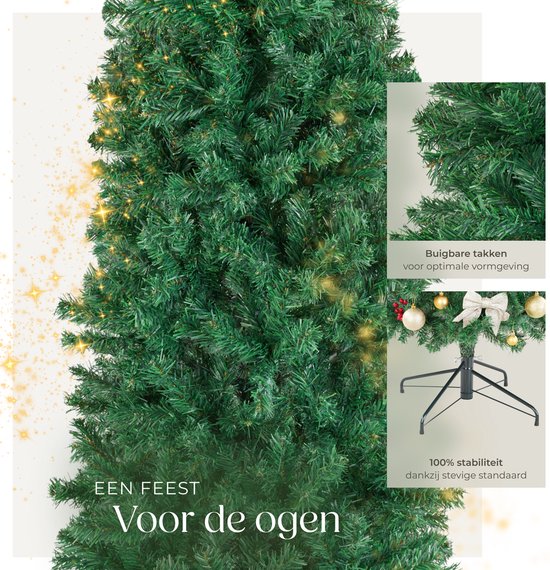 tectake® Künstlicher Weihnachtsbaum - Naturgetreu mit biegsamen Ästen - Voluminös - Stabil und einfach zu montieren - Künstlicher Weihnachtsbaum als Weihnachtsdekoration - 200 cm - 832 Äste - grün