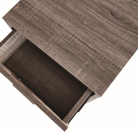 Nachttisch - Dielenschrank - mit Schublade - 60 cm hoch - braun