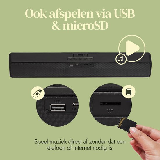 Denver Soundbar mit Bluetooth - Telefonhalterung und integrierter Beleuchtung - DSB1011