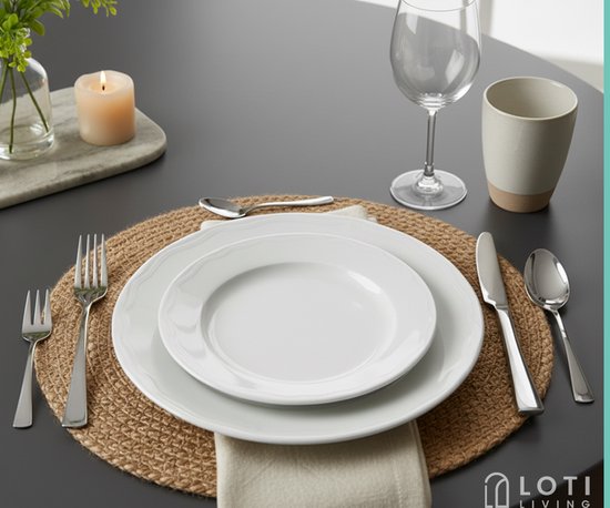 Loti Living Besteck-Set 30-teilig - 6 Personen - Besteck-Set 6 Personen - Löffel, Messer, Gabeln, Kuchengabeln - Spülmaschinenfestes Besteck - Hochwertiger Edelstahl - Edelstahl