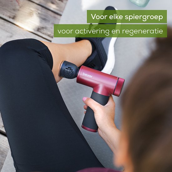 Beurer MG 195 HOT & COLD Limited Edition 25 Massagepistole - Wärmt & kühlt Muskeln - Inkl. 7 Aufsätze - 9 Intensitätsstufen - Leistungsstarker Akku - Kabelloser Betrieb - 3 Jahre Garantie - Bordeaux/schwarz