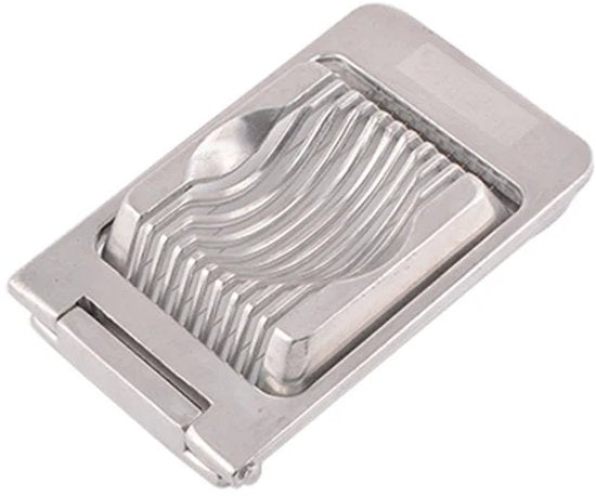 TTD® Edelstahl-Eierschneider Natural - Edelstahl-Eierschneider mit Aluminium-Draht für perfekte Eier-Scheiben