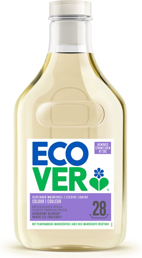 Ecover Flüssigwaschmittel Farbe Apfelblüte & Freesie 28 Waschgänge - 1,43 Liter