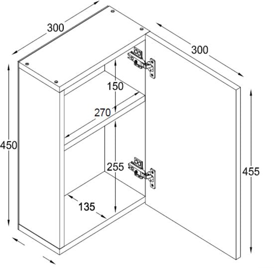 VDD - Spiegelschrank - Badezimmerschrank - Toilettenschrank - Waschtischschrank - Medizinschrank - Spiegelschrank - Spiegelschrank