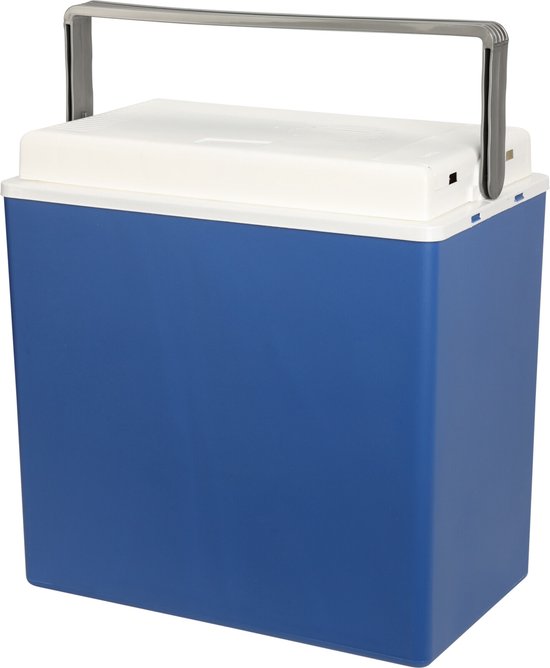 Elektrische Kühlbox 24 l, 12 V/230 V – für Camping und Strand – blau – 8720573947718