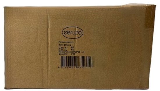 Ceruzo Fahrradträger für 2 Fahrräder - 67.5x33x26 cm - Für E-Bike - MTB - Wand- und Bodenmontage - Schwarz