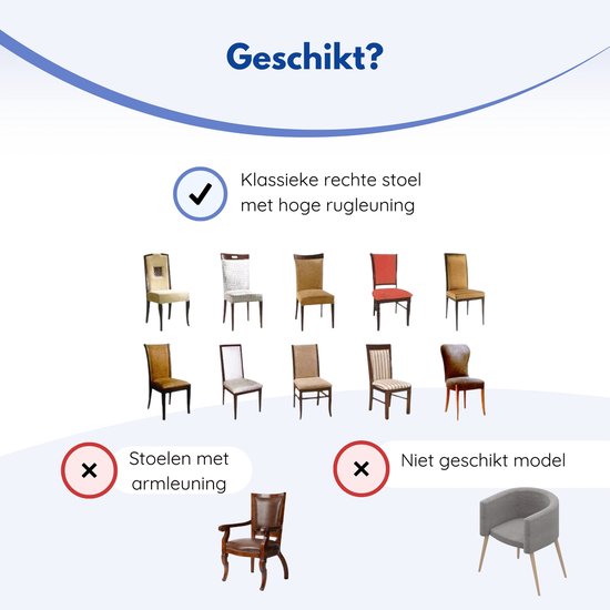 Hilvard Stuhlhusse - Esszimmer Stuhlhusse - Samt - Stretch - Elfenbein