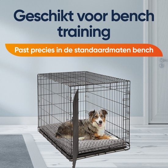 Happysnuts Hundekissen 120x80cm - Extra groß - flauschig - Luxus-Hundebett - Hundebett - waschbar - grau
