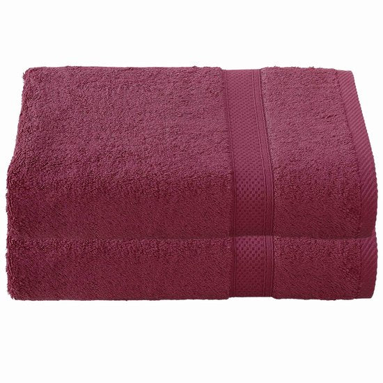 De Witte Lietaer Badetuch Stephanie Beet Red - Set 2 Stück - 70 x 140 cm - Rot - Baumwolle