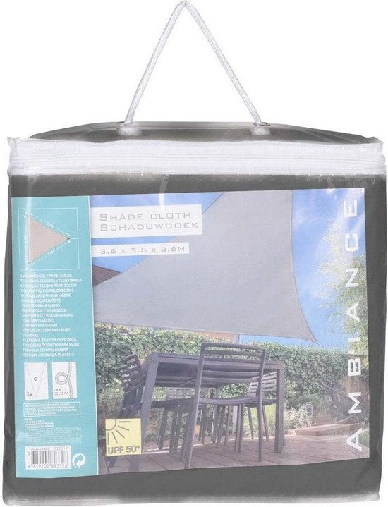 Pro Garden Schattentuch Dreieck Dunkelgrau - 3,6x3,6x3,6m