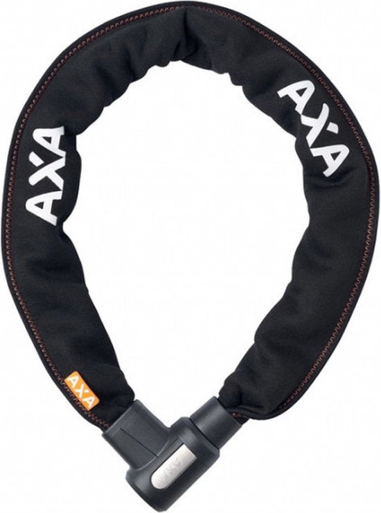 AXA Procarat+ 105 Kettenschloss – ART 4 Motorradschloss – 105 cm – 10,5 mm gehärteter Stahl – loses Vorhängeschloss – Neopren-Schutzhülle – Online-Schlüsselservice – Schwarz