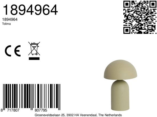 Light & Living – Tischlampe – Tolima – grün – Metall – Schreibtischlampe – E27 – 1894964