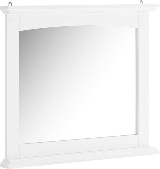 SoBuy Spiegel, Bad, weiß, 60 x 6 x 53,5 cm, aus MDF E1 und Glas, BZR212-W