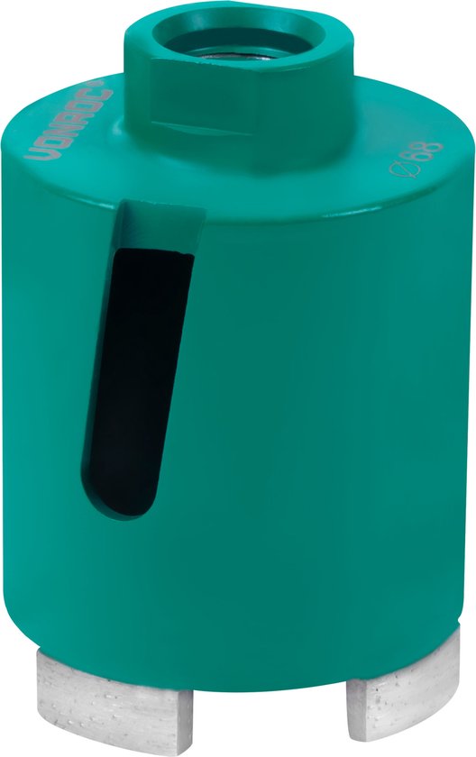 VONROC Diamant-Kastenbohrer SDS-Plus - 68mm - Universal - Inkl. Diamantbohrkrone, Zentrierbohrer, Extrusionsstift und SDS-plus Adapter