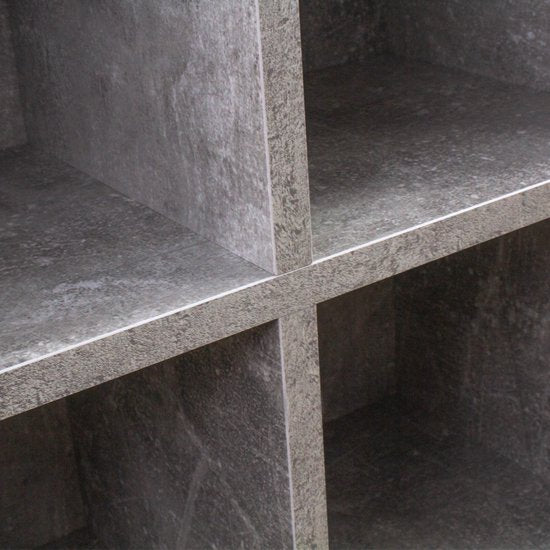 VDD-Fächerschrank - Aufbewahrungsschrank - Bücherregal - Wandschrank - 6 offene Fächer - Grau - 97,5x 97,5x33 cm