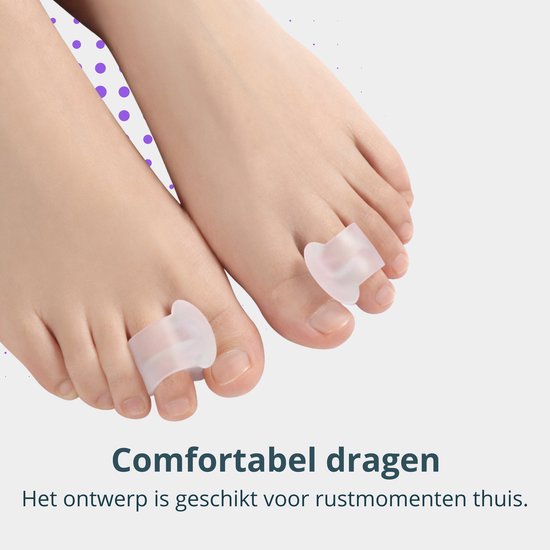 VeryGoods™ Hallux Valgus Zehenkorrektor - Zehenspreizer Großzehe - 2 Stück - Zehenschutz - Hammerzehe - Zehenspreizer