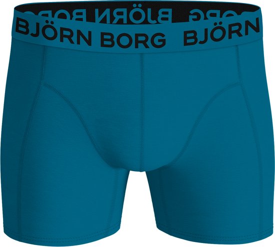 Björn Borg Cotton Stretch Boxershorts – Größe XXL – Herren-Boxershorts in normaler Länge (7er-Pack) – grün – schwarz – blau – schwarz – blau – schwarz – blau